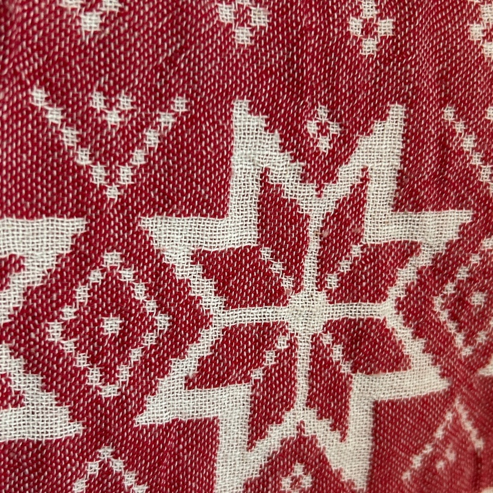 Hand Made Loom Set Reindeer Snowflake Winter’s Red Green Blue Towel Set 2 PC NEW - Picture 16 of 16